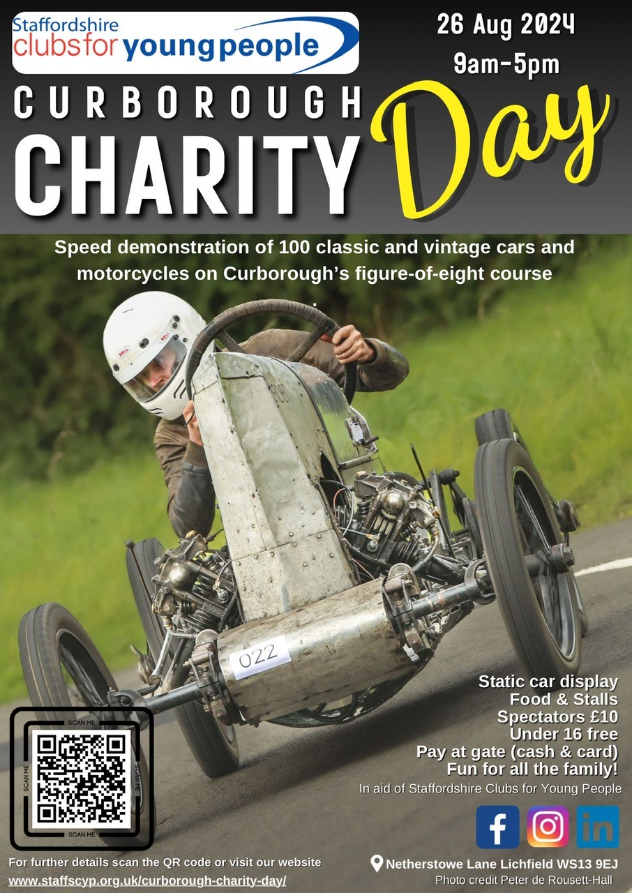 Curborough Charity Day Poster, featuring the 'Spider' hillclimb special
